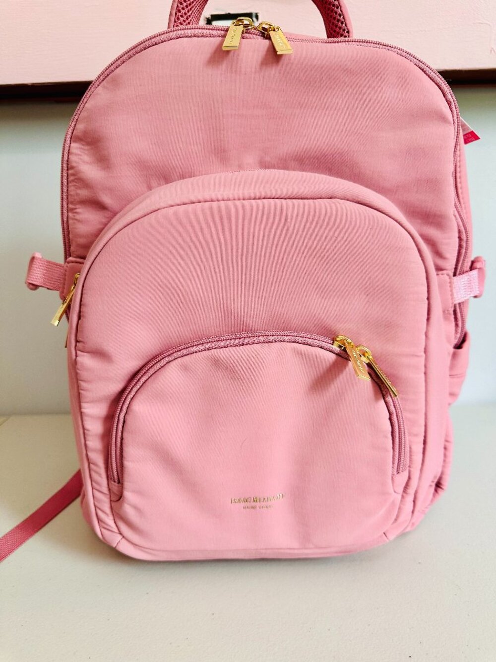 ISAAC MIZRAHI TIKTOK VIRAL PINK LAPTOP ON-THE-GO ESSENTIALS TRAVEL BACKPACK - Picture 2 of 12